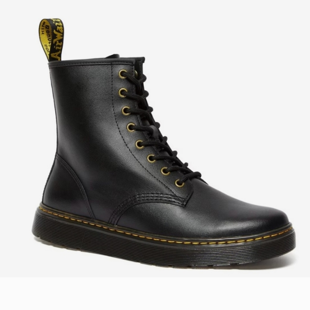 Dr. Martens Kids ZAVALA J Ankle Boots Size US2 EU33 Black Leather Lace Up